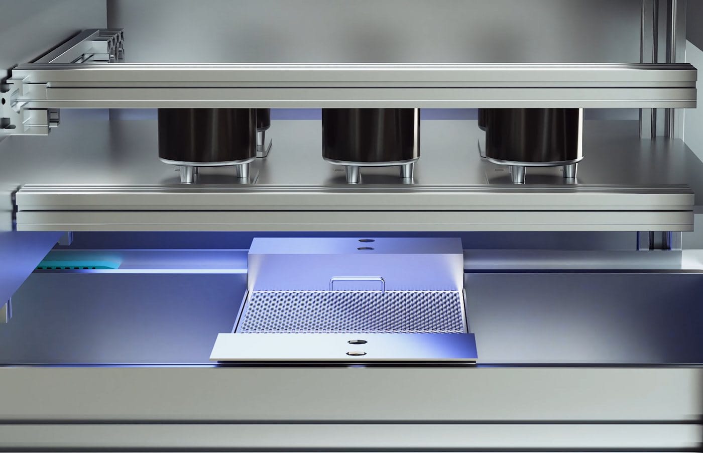 Uniform UV light curing zone