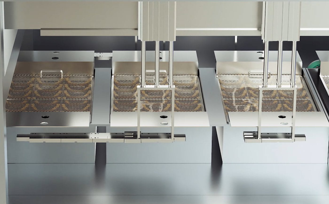 Automated rough wash in the first detergent tank