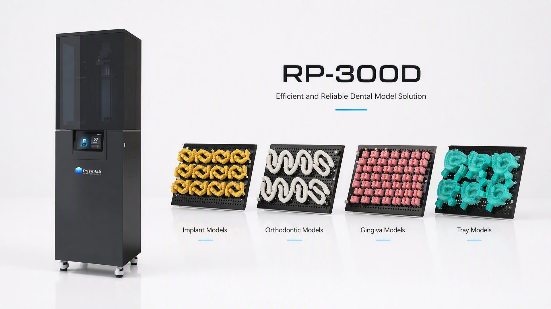 RP-300D with full plates of implant, orthodontic, gingiva and tray models